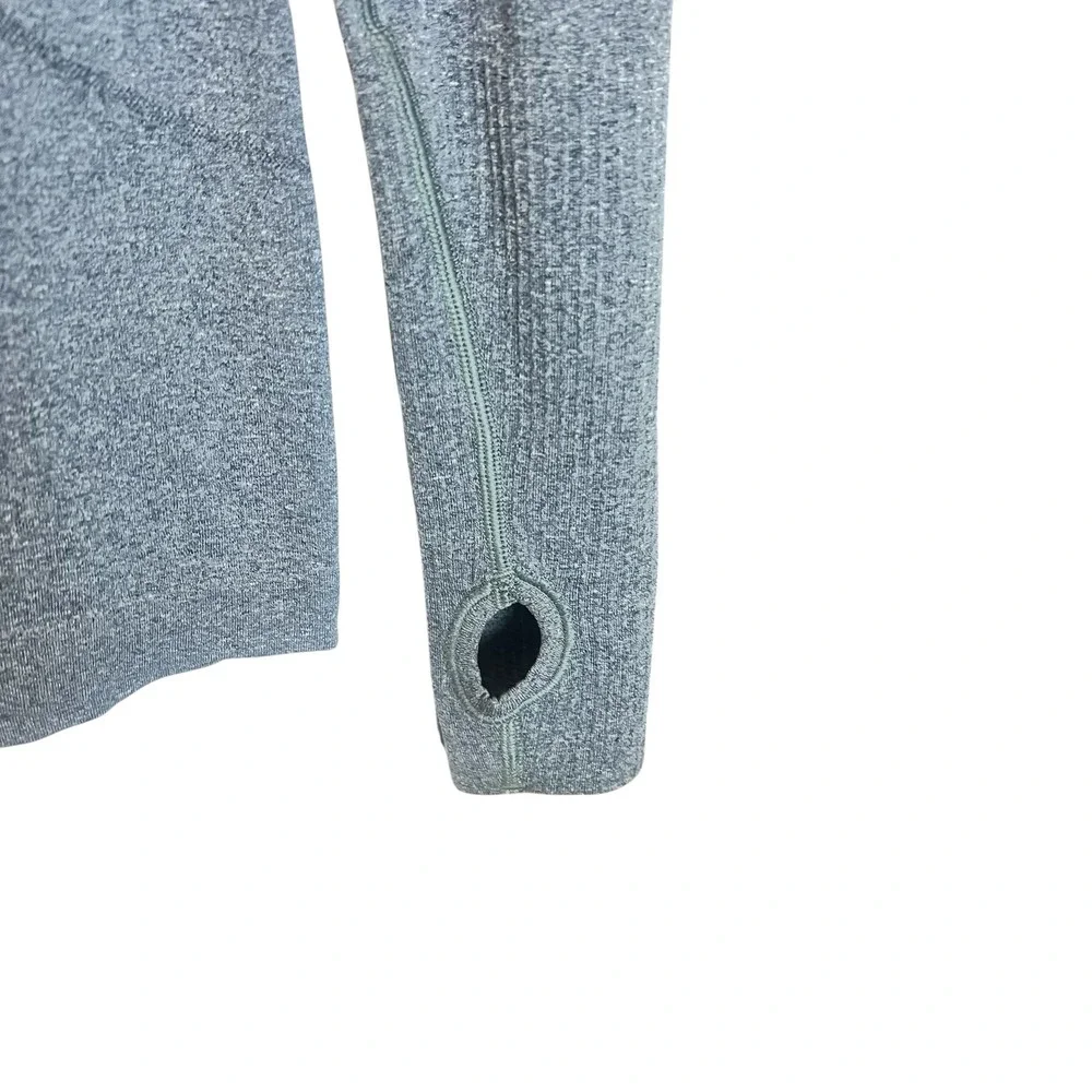 Lululemon Swiftly Tech Long Sleeve 2.0 Heathered Grey Running Shirt Womens 10‎